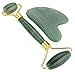 Produktbild KUMAU Jade Face Roller, Jade Gesichtsroller Rosenquarz, Face Massage Jade Roller und Gua Sha Schaber 2 in 1 Set, für Beauty Spa Anti Aging Hautstraffung Kältetherapie Abnehmen (Grün)