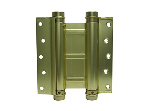 Preisvergleich Produktbild Pendeltürband 125mm Pendeltürbänder Pendeltürscharnier Schwingtür Messing vermessingt