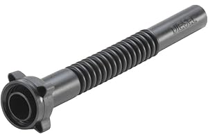 Hünersdorff - Tubo de Salida para diésel (Flexible, con Tuerca de unión), Color Negro, canula