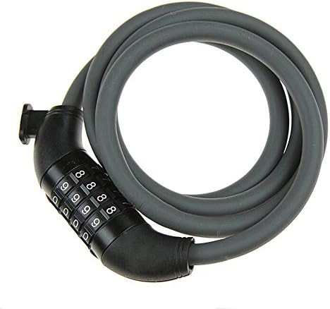 SYSI Bicycle lock Chain lock Motorcycle lock for bicycles Ski equipment and wheelchairs (Grey)