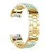 Produktbild HKFV Crystal Edelstahl Handgelenk Ersatz Uhrenarmband für Fitbit Charge 2 Fitbit Charge 2 Diamant-Aluminiumlegierung Uhrenarmband Armband (C)
