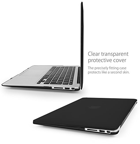 MyGadget H  lle Crystal Clear Case - f  r Apple MacBook Air 13   ab Mitte 2011  A1466 A1369 - Schutzh  lle Plastik Cover Hartschalen Tasche in Schwarz
