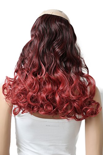 PRETTYSHOP 70cm oder 55cm Clip In Extensions Halbperücke Haarverlängerung Haarverdichtung Haarteil hitzebeständig wie Echthaar div. Farben - 2