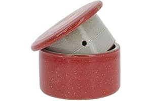 Poterie Turgis - Beurrier à eau en grès rouge 210g - Made in Calvados