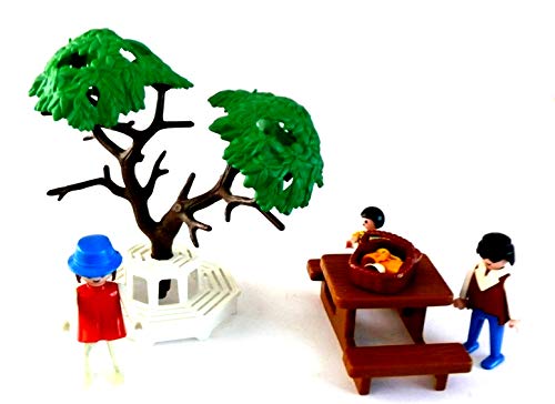Preisvergleich Produktbild playmobil ® - Familie Bauer Garten runder Bank Baum Erholung Veter Mutter Kind Zubhör