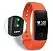 Produktbild Silk Road® Bluetooth 4.0 Smart Armband Smart Band Herzfrequenz Monitor Armband Fitness Tracker für Android iOS Smartphone, orange