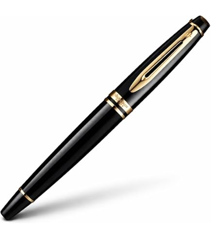 保証書付き！美品【新品】WATERMAN万年筆パースペクティブBLACKFP Waterman Hemisphere Mars Black GT FP Pen(Medium Nib) : Amazon.in