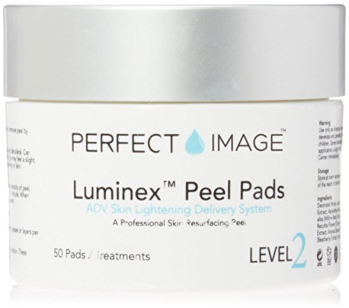 PERFECT IMAGE Hydro-Glo Skin Brightening Peel Pads - Enhanced With Lactic | Mandelic | Glutathione | Kojic Acid | Papaya | Pineapple | Licorice | Bearberry Extracts