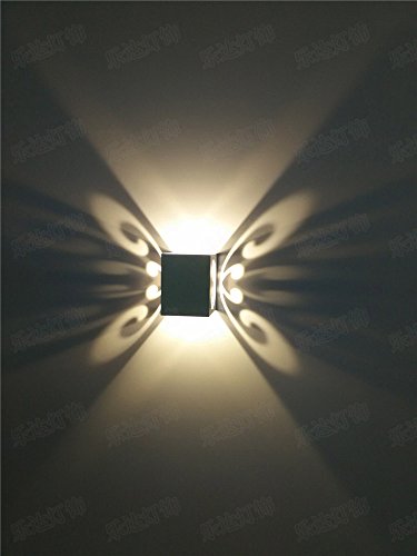 Mode-LED-Wand Lampe am Bett Schlafzimmer Schmetterling Gang Treppen Hotel Lampe Wohnzimmer TV Hintergrundbeleuchtung (Warm Weiss)