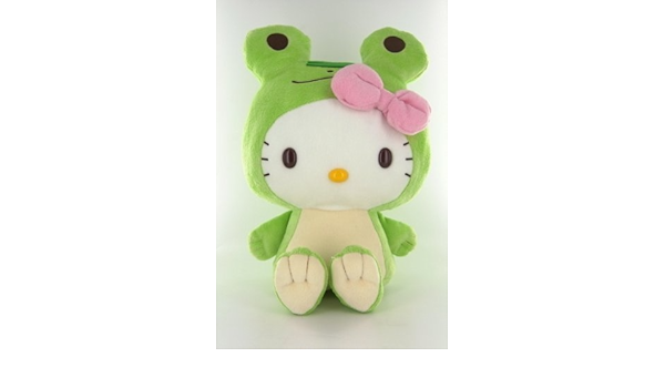 Plush Dx Hello Kitty Cosplay Soft Toy 13 8 Green Frog Amazon Co Uk Toys Games