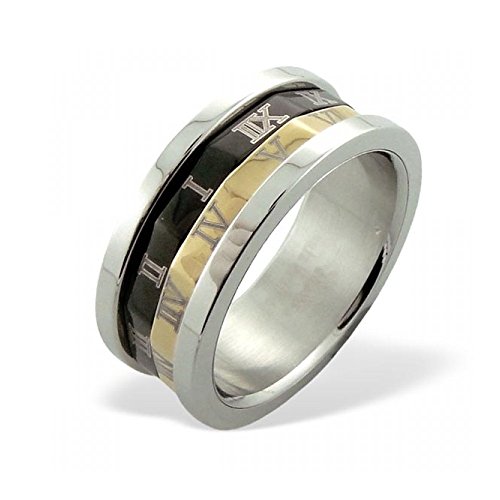 Edelstahl Rom Ring für Herren