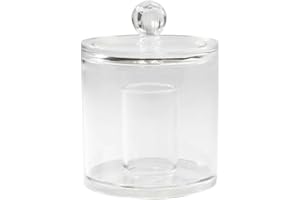 Compactor Contenitore per cotone e cotton-fioc con coperchio, Trasparente, Polistirene, Art. RAN5058