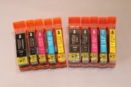 10 Canon CLI521 PGI520 Printing Inks - WITH CHIP - Multipack x2 Sets of
5 Canon Compatible Printer Ink Cartridges for CANON PIXMA iP3600 iP4600
iP4700 MP540 MP 550 MP560 MP620 MP630 MP640 MP980 MP990 MX860 MX870
Printer Inks - Contains 2x PGI-520BK 2x CLI-521BK 2x CLI-521C 2x
CLI-521Y 2x CLI-521M High Capacity Inks