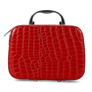 ExcLent Étui En Cuir De Boîte De Rangement D'Huile Essentielle De 22 Fentes Contenant Un Sac Portable Pour Aromathérapie - rouge