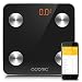 Produktbild ADORIC Körperfettwaage Körperwaage Digitale Personenwaage Waage Gewichtswaage Digitalwaage, Körperanalysewaage mit 3x 1,5V AAA Batterien,Bluetooth Personenwaage mit APP, bis 180kg/396lbs(Schwarz)