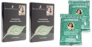 Shahnaz Husain Colourveda & Forever Henna Precious Herb Hair Color (blackish brown)