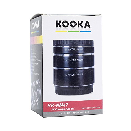 KOOKA KK-NM47 3 Tubes Allonges Bauges d Extension Macro Auto Focalisation Aluminium pour appareil photo Nikon 1 Series  10 mm 16 mm 21 mm 
