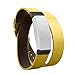 Produktbild Janly_Uhr Strap Band,Janly Doppelte Tour Lederarm Band für Fitbit Inspire (Gelb)