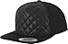 Produktbild Leder Imitat Trend Design Flexfit Cap Mütze Hut Kappe Damen Herren Diamond Diamanten Muster Karo Kariert schwarz Fashion Kopfbedeckung
