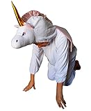 Einhorn Karneval Kostüm Kinder Fasching Weiß Gr. 128