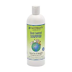 Earthbath All Natural Green Tea Shampoo Shed Control for Pets Dogs Cats, 16 oz