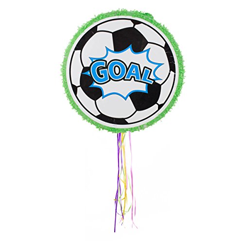 Pinata "Fußball" von Trendario - 48 cm groß - ungefüllt - Ideal zum Befüllen mit Süßigkeiten und Geschenken - Piñata für Kindergeburtstag Spiel, Geschenkidee, Party, Hochzeit