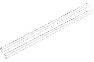 DMiotech 2 Packungen starres Rohr Kunststoff Schlauch für Aquarienwasserleitung Wasserkühlung 6mm(1/4") x8mm(5/16") x1Ft klar