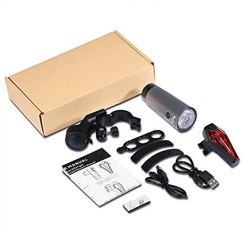 LED Fahrradbeleuchtung, AQV Premium Qualität Fahrradlampe LED Fahrrad Licht Set, 380 Lumen Fahrrad Lichter Installationssatz, LED Frontlicht & Rücklicht Camping und täglichen Gebrauch - 7