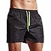 Produktbild Hffan Herren und Jungen Badehose Badeshorts Block Swim Shorts in angesagten Männer Badehose Shorts Badehose Quick Dry Beach Surfing Laufen Schwimmen Watershort Beachshort Schwimmhose (Schwarz, M)