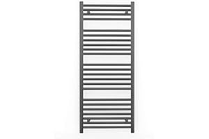 Myhomeware Anthracite Grey Heated Bathroom Towel Rail Radiator For Central Heating Elegant Designer In UK (600mm x 1200mm (h))