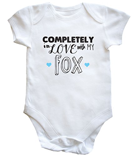 HippoWarehouse Completely in love with my Fox baby vest boys girls