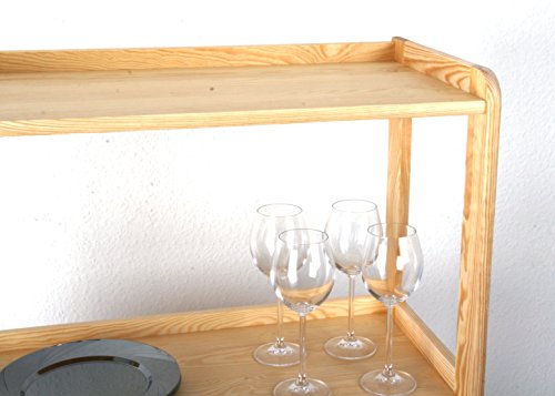 Holzregal 127 x 68 x 34 cm Kiefer massiv, 4 Böden (Echtholz Kieferregal natur) - 2
