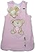 BABY SLEEPING BAG & TEDDY COMFORTER TOY 2.5 TOG COTTON 0-12 MONTHS (0-6 Months, Pink)
