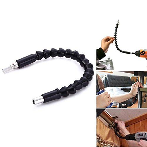 Akkuschrauber Aufsatz/Welle/Schaft – FLEXIBEL – „Schrauben um die Ecke!“ – biegsame & flexible Verlängerung | Adapter auch als Winkelaufsatz für Bohrmaschine & Schraubenzieher - 3