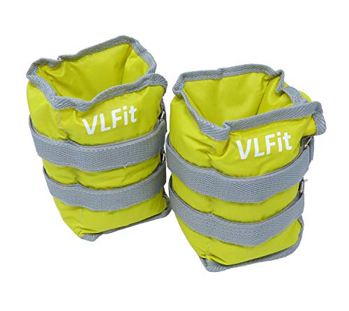 Live Up Sports Ajustable Tobillo muñeca Pesos - Set de 2 lastres de Tobillos y muñecas (2 Unidades de Cada una) (2,5kg x 2)