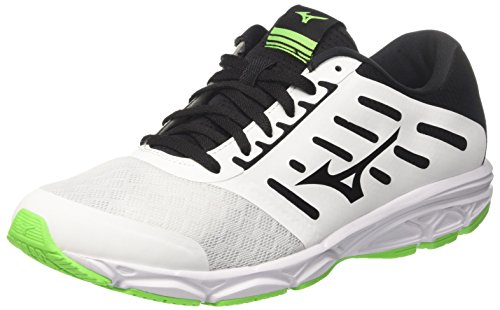 Mizuno Ezrun, Scarpe da Running Uomo, Bianco (White/Black/Greengecko), 44.5 EU