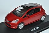 Aus Metall mit Plastikteilen Kyosho Toyota Yaris 5 Türer Rot Metallic XP13 Ab 2010 1/43 Modell Auto