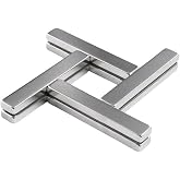 MNS Magneteksan 50x10x5 mm Neodium Magnet, Very Strong NdFeB Magnet (Length: 50 mm, Width: 10 mm, Thickness: 5 mm) - 2 Pieces