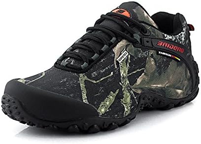SANANG Men's Camouflage Sports Sneakers Hiking Shoes Climbing Trekking Boots (44 EU, Gray)