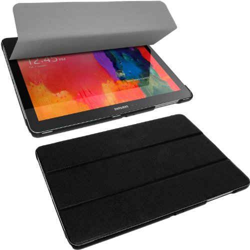 igadgitz Schwarz PU Ledertasche Hülle Smart Cover für Samsung Galaxy NotePRO 12.2″ SM-P900 mit Multi Winkelbetrachtung Stand + Auto Sleep/Wake + Displayschutzfolie - 2