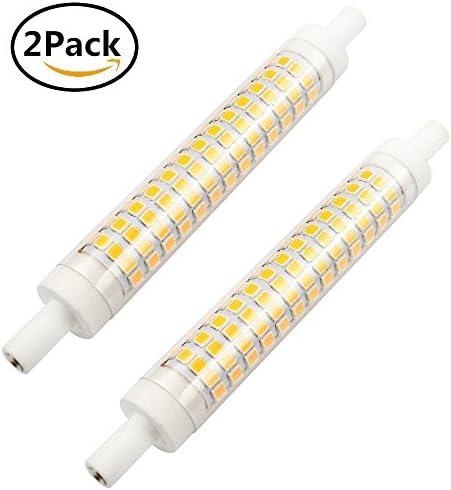 Shome 2PCS R7S 10W 118mm 1000lm 110 Led Corn Bulb, 100W Halogen Light Bulbs Equivalent, 360 Degree Beam Angle 3000K Warm White AC220-240V