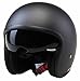 Produktbild ece22.05 zugelassen Viper Motorrad Motorrad Tempo Touring Reisende Helm Jethelm Jet - MATTSCHWARZ - Matt Schwarz, X-Large - 62cm
