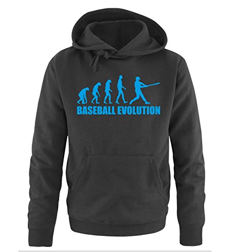 Preisvergleich Produktbild BASEBALL EVOLUTION -Herren Hoodie in Schwarz / Blau Gr. L