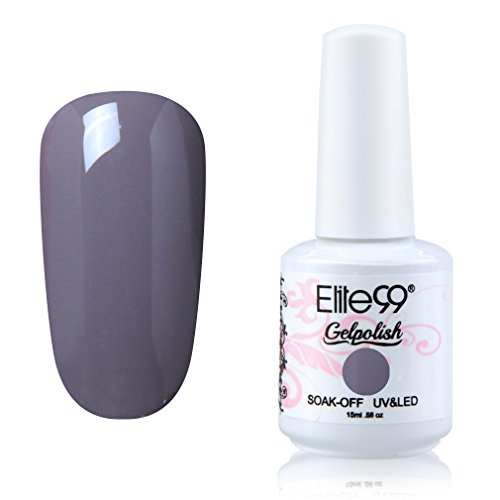 Elite99 UV LED Nail Gel Polish Nail Art Soak Off Varnish Manicure 15ml Light Grey (1587)