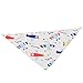 Cute Cartoon Airplane Baby Kid Bandana Bib Triangle Head Scarf Saliva Towel Pack of 5