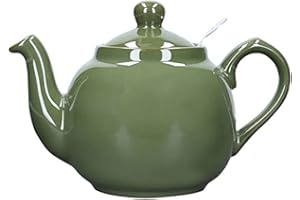 London Pottery Farmhouse mały czajniczek z zaparzaczem ceramiczny, zielony, 2 filiżanki (600 ml)