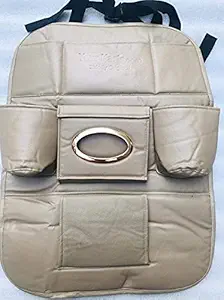 YOURKARTS.COM Leather Car Backseat Organizer for car Back seat holders Multifunctional uses with multiple pockets Storage with Tissue Box, Tablet, Bottle,Childrens Travel Storage Pockets Kids Multi-Pocket Hot and Cool Bag