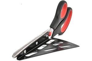 GENERATION FASHION New 2 in 1 Pizza Scissors Cutter Slicer with Tray Divider Food Serving Tool 31cm
