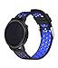 Produktbild Glowjoy Armband für Samsung Gear S3 Classic/Frontier,Weiche Silikon Schnellinstallation Armbanduhr Gurt Riemen Wasserdicht Doppeltes Farben WatchArmband Atmungsaktive Uhr Ersatzband (Dunkelblau)