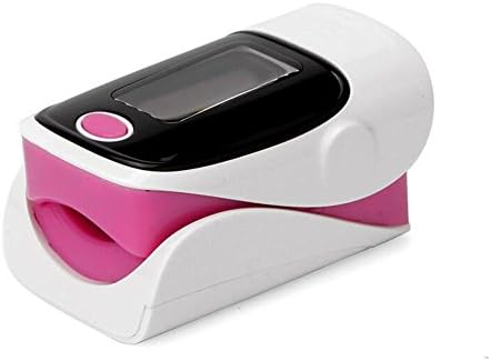 Hmhope Fingertip Pulse Oximeter Blood Oxygen Saturation Pulse Rate Monitor Automatic Shut-Down Low Voltage Indicator (Not Include Battery) , Pink